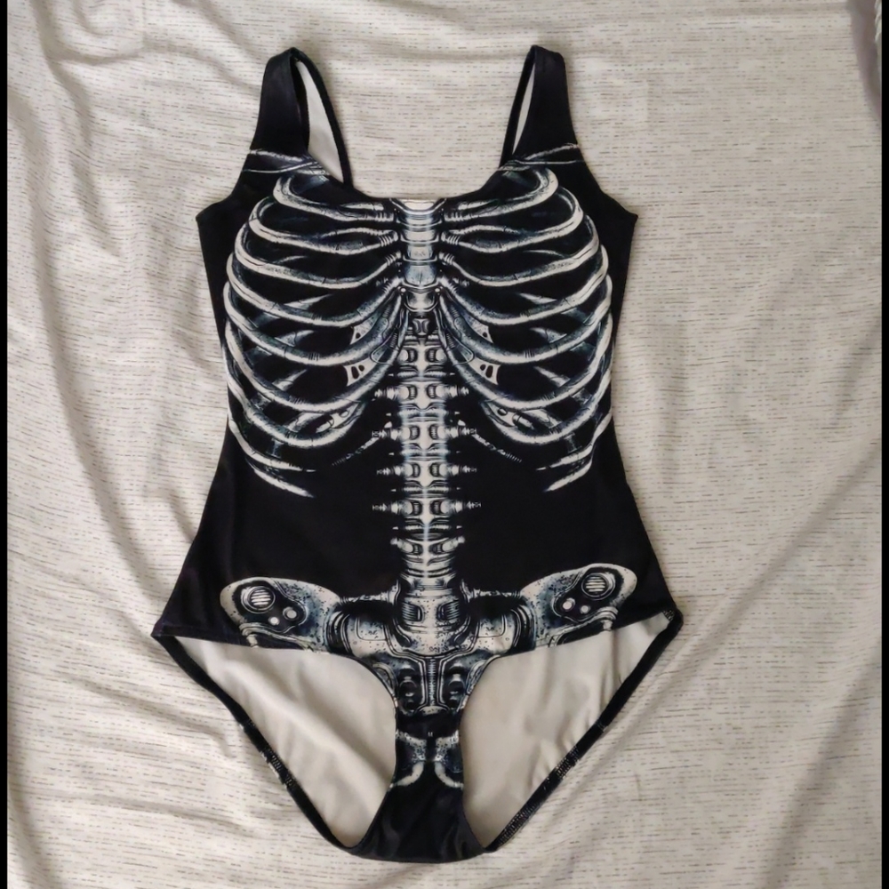 BlackMilk Cyber Skeleton One-piece Swimsuit